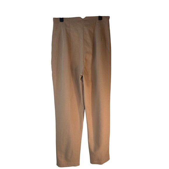 Zara Womens M Camel High-Waist Trousers Polyester & Viscose - Picture 3 of 15